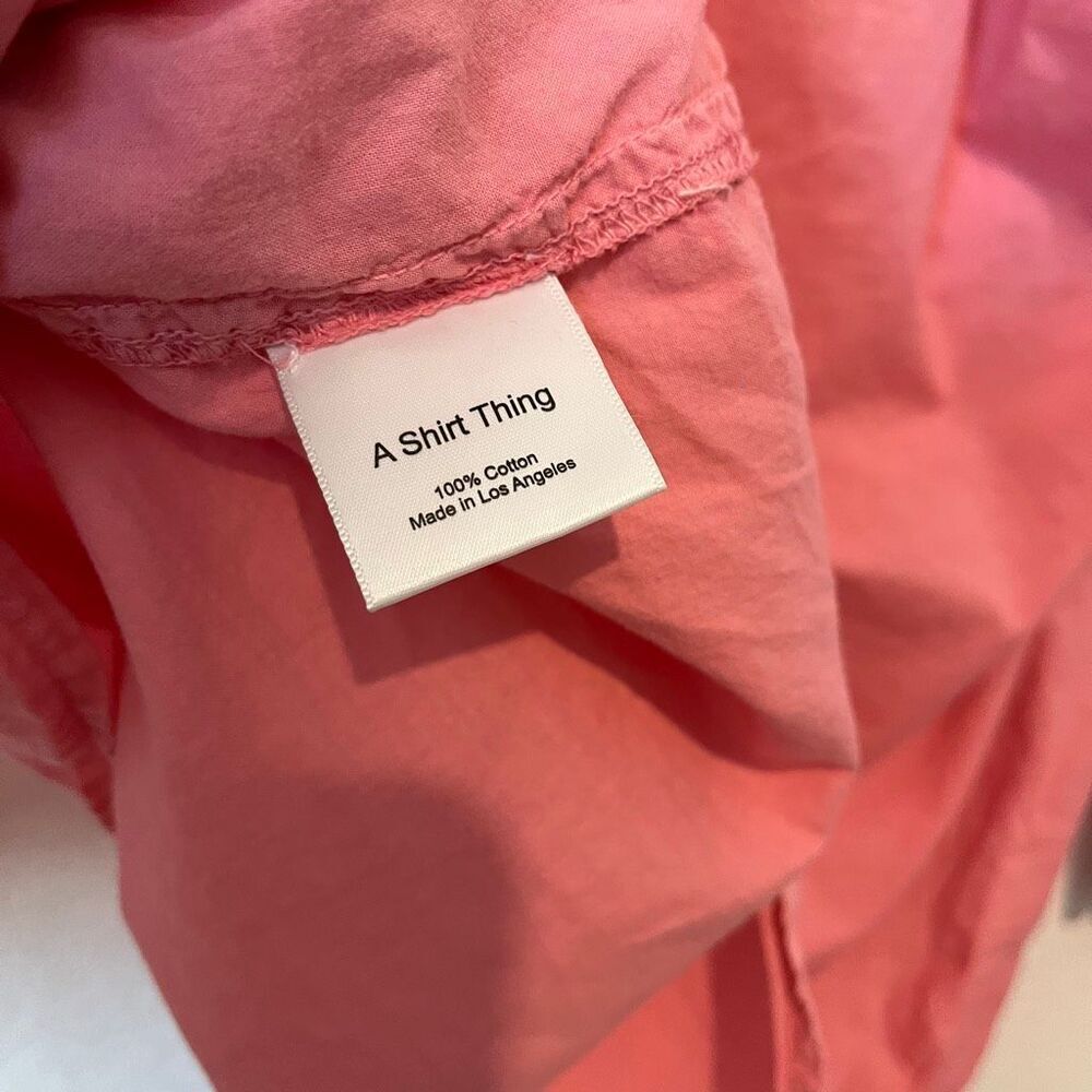 A Shirt Thing Carmine Pink Penelope Cabo Long Sleeve Top Women's Size Small - Picture 5 of 5
